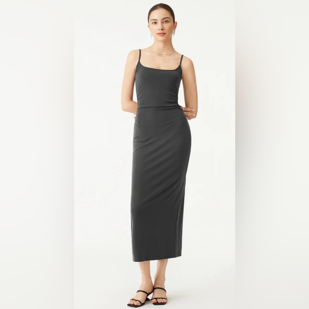 Size XL Open Back OGL Maxi Dress Color Shadow Black
